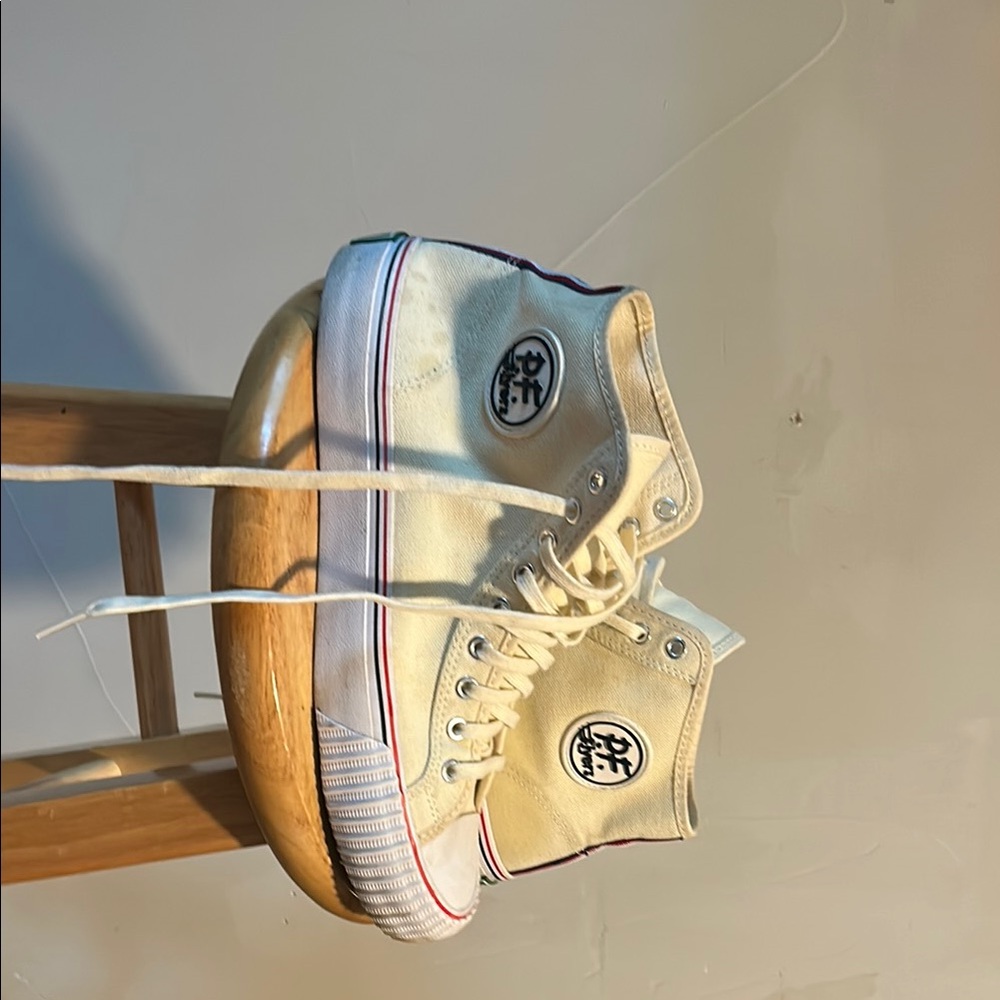 P.F. Flyers Cream High-Top Sneakers